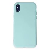 Apple İphone X Kılıf First Silikon - Turkuaz