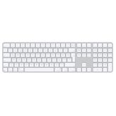 Apple Touch ID özellikli ve Sayısal Tuş Takımlı Magic Keyboard: Bluetooth, şarj edilebilir. Apple çipe sahip Mac bilgisayarlarla çalışır; Türkçe Q Klavye, Beyaz tuşlar (USB-C)