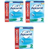 Aptamil Toz Devam Sütü 2 Numara 6-9 Ay 3'lü Paket 2700 gr Sütlü İçerik