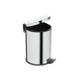Aqua Bagno Basic Çöp Kovası - Pedallı 12 L, Parlak Krom Paslanmaz