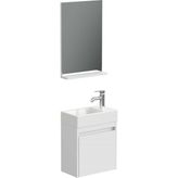 Aqua Bagno Minizia Banyo Dolabı 45 x 32 Cm. Beyaz,lavabo Dahil | Abs.50.35.01.02