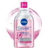 Aqua Rose Gül Suyu ve Serum Içeren Çift Fazlı Micellar Makyaj Temizleme Suyu 400ML,YÜZ Göz Dudak, Spf Filtrelerini Temizler