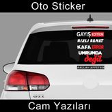 Araba Arka Cam Yazilari Seti