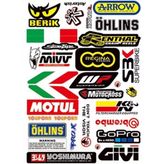 Araba, Motosiklet, Bisiklet, Kask Sponsor Sticker Seti, Çıkartma Etiketi A8046 Model