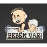 Arabada Bebek Var Araba Stickeri Fanatik Bebek Pleksi Vantuzlu