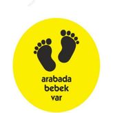 Arabada Bebek Var Sticker 16CM - Standart