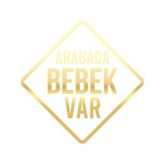 Arabada Bebek Var Sticker 17X17 Cm Gold