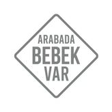 Arabada Bebek Var Sticker 17X17 Cm Gri
