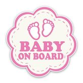 Arabada Bebek Var Sticker Yapıştırma 18CM