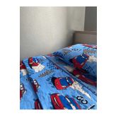 Arabalı Ranforce Tek Kişilik Pike Takımı Mavi 150 x 225
