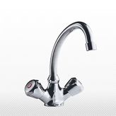 Arçe Çevirmeli Gri Klasik Evye Lavabo Bataryası