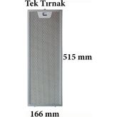 Arçelik Grundig Gdt 2050 x Ankastre Aspiratör Davlumbaz Için Alüminyum Yağ Filtresi 166X515MM