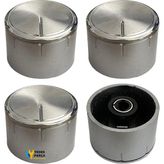 Arçelik Uyumlu Ankastre/set Üstü Ocak Düğmesi Silver - Adet-Set