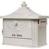 Architectural Mailboxes Hamilton Cast Alüminyum Post-Mount Posta Kutusu, HM200WAM, Beyaz - 10 m