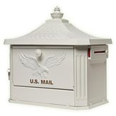 Architectural Mailboxes Hamilton Cast Alüminyum Post-Mount Posta Kutusu, HM200WAM, Beyaz