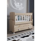 ardilla furniture Beşik Çekmeceli Sallanır Anne Yanı Ahşap Bebek Beşiği Sonoma