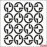 Ardışık Desen Stencil Şablon (25x25) R-048