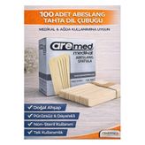 AREMED Medikal Ahşap Dil Çubuğu, 100 Adet, Non-Steril, Spatula
