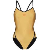 Arena 006183 Womens Arena 50th Gold Swimsuit Diamond Back Kadın Yüzücü Mayosu