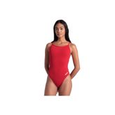 Arena Swimsuit Lace Back Solid Kadın Kırmızı Yüzücü Mayo 004651405