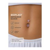 Arescollection Bioplast esnek silikon şeffaf göbek piercingi