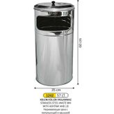 Arı Metal 1242 57 lt Kolon Küllük