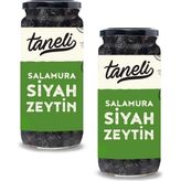 Ariste Taneli 2'li Doğal Salamura Siyah Zeytin 600 gr (300 gr x 2)