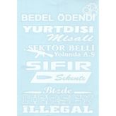 Arka Cam Yazı - Kapı Sticker - 5'Li Sticker (501509134)