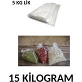 Arma Naksan Beş kg Lik Şeffaf Naylon Torba Bakliyat Poşeti 30CM x 50CM-15 kg