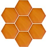 Armada Çini 15x17 cm Düz Karamel Altıgen Çini Seramik Karo