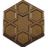 Armada Çini 15x17 Cm Yıldız Bronz Altıgen Seramik