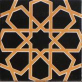 Armada Çini 20x20 cm SP 89-v Sarı Selçuklu Türkmen Yıldızı Kütahya İznik Çini Karo Seramik