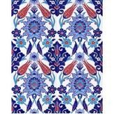 Armada Çini 20X25 cm AC 1004 Kütahya Cami Çinisi Osmanlı Desenli Seramik Çini Karo