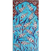 Armada Çini 20X40 Cm Ed 154 Mavili Lalezar Eldekoru Çini Pano