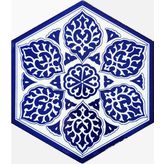 Armada Çini 21X23 cm Al 2 Selçuklu Desenli Seramik Altıgen Çini Karo