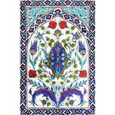 Armada Çini 40X60 cm ED 508 Mavi Göbekli Eldekoru Çini Pano
