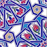 Armada Çini Ac 17 20x20 cm Geometrik Desenli Çini Seramik Karo