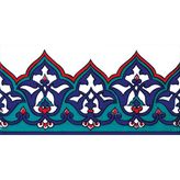 Armada Çini KS-13 Osmanlı Desenli 10x20 cm Seramik Çini Bordür