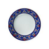 Armada Çini Prt 123 25 Cm İznik Mavi Çiçek Desenli Porselen Kaligrafi Çini Tabak