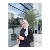 ARMANDA Cotton Monogram A Desen Eşarp - Gümüş
