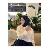 ARMANDA Cotton Monogram A Desen Eşarp - Lacivert