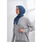 ARMANDA MÜSLİN BİYELİ EŞARP - İNDİGO