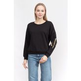 Armani Exchange Kadın Bisiklet Yaka Sweatshirt Siyah