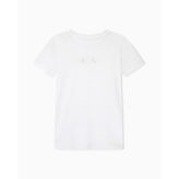 Armani Exchange Short Sleeve Front Strassed Monogram Tişört Kadınlar