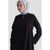 Armine Dikiş Detaylı Ferace Siyah