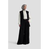Armine Düğmeli Oversize Yelek Siyah