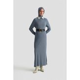 Armine Elbise 25KD7002 Indigo - İndigo