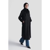 Armine Kapüşonlu Manto Siyah - 40