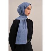 Armine Lyocell Şal - Kibrit Desen - ALY3-26 - İndigo