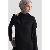 Armine Taşlı Şık Elbise Siyah